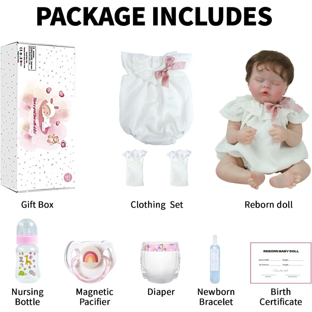 🆕20Inch Full Body Silicone Not Vinyl Reborn Baby Dolls Realistic Quinbee Girl - Picture 9 of 11